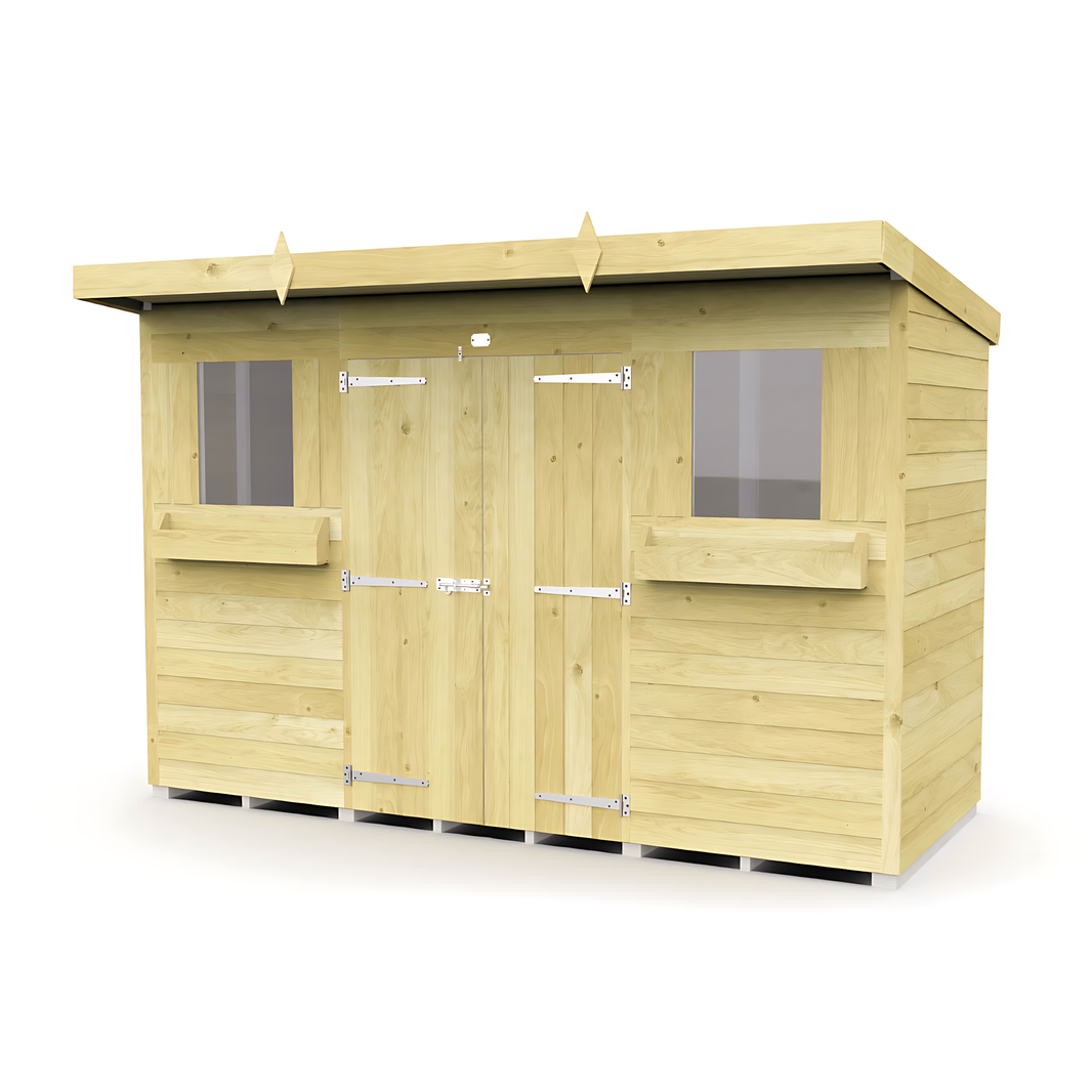 4ft x 10ft Pent Summer Shed