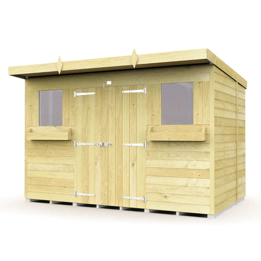 5ft x 10ft Pent Summer Shed