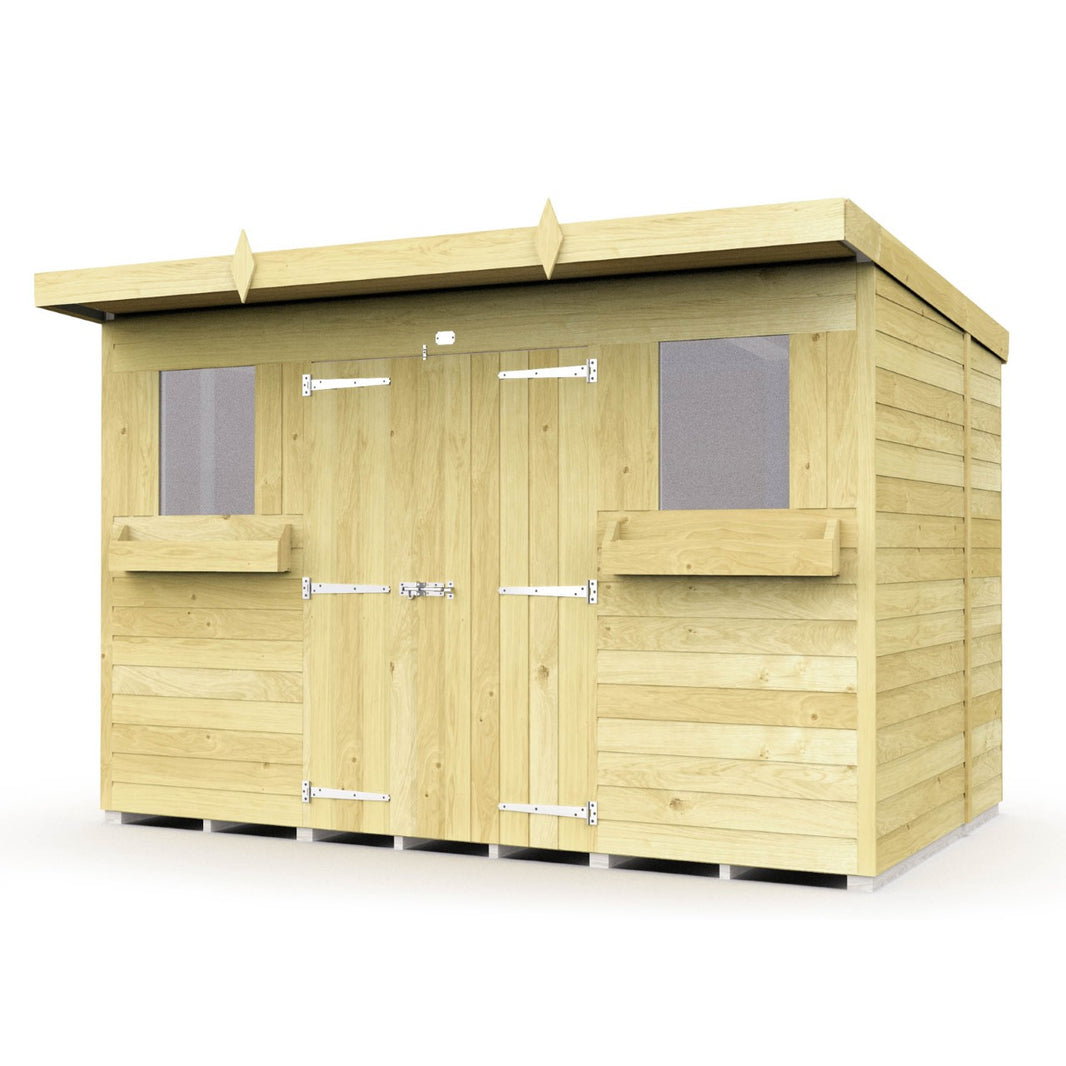 5ft x 10ft Pent Summer Shed