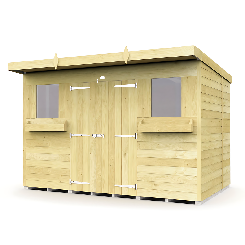 8ft x 10ft Pent Summer Shed