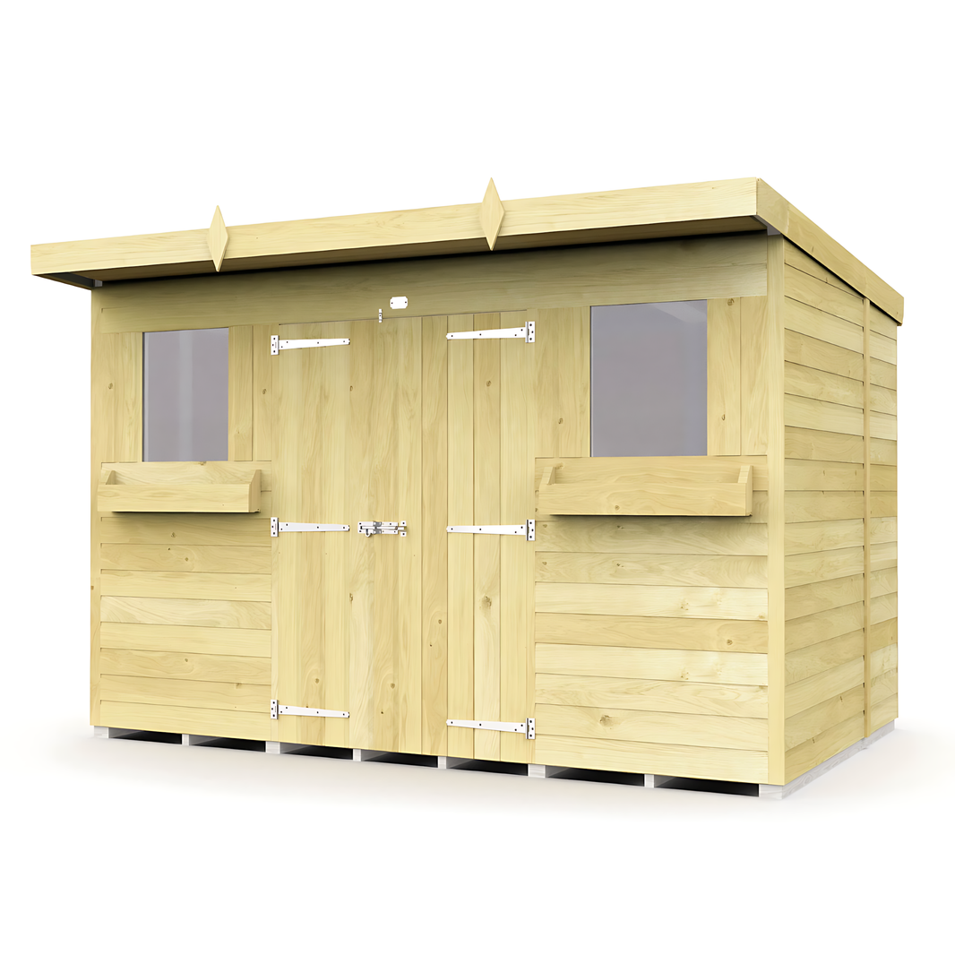8ft x 10ft Pent Summer Shed