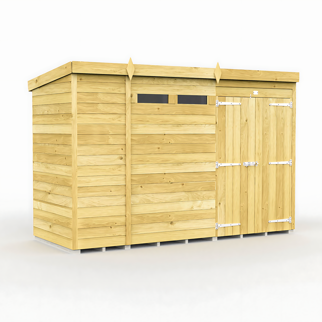 4ft x 11ft Pent Security Shed
