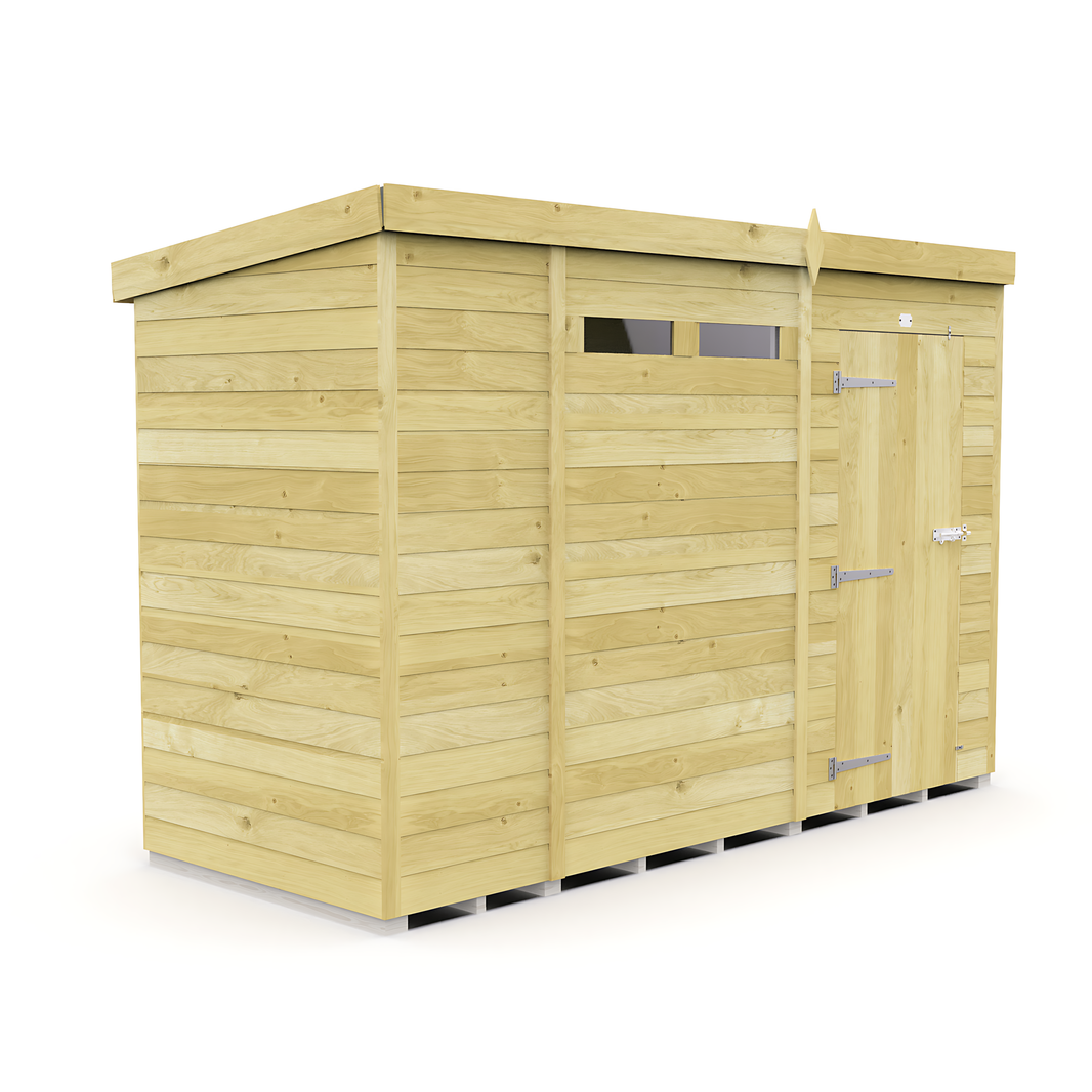 image 4ft x 11ft Pent Security Shed