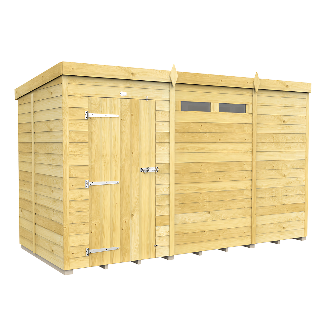 5ft x 11ft Pent Security Shed
