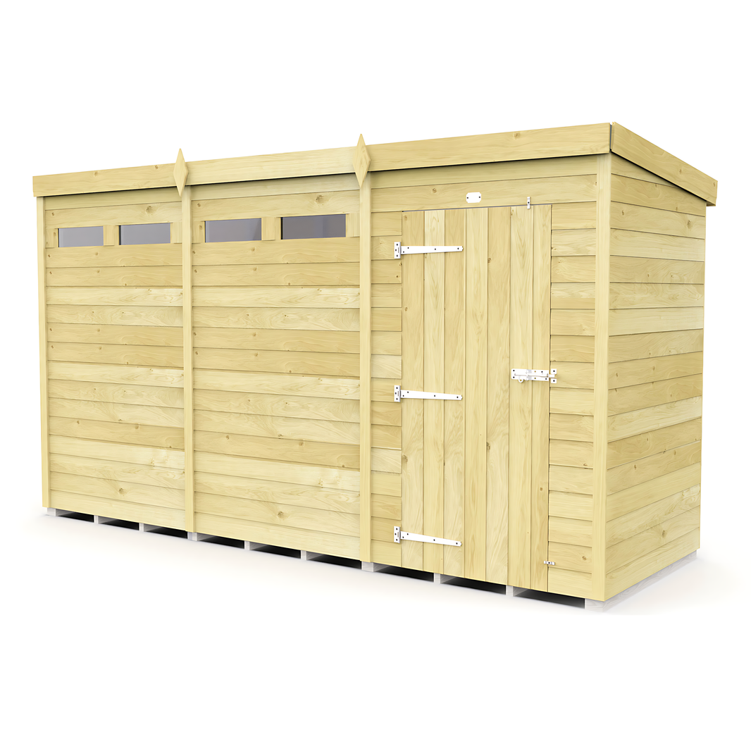 image 4ft x 12ft Pent Security Shed