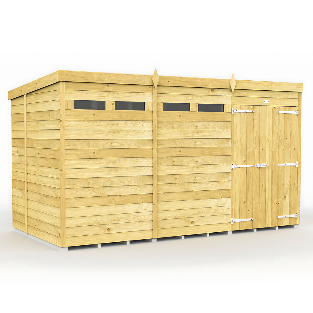 6ft x 12ft Pent Security Shed
