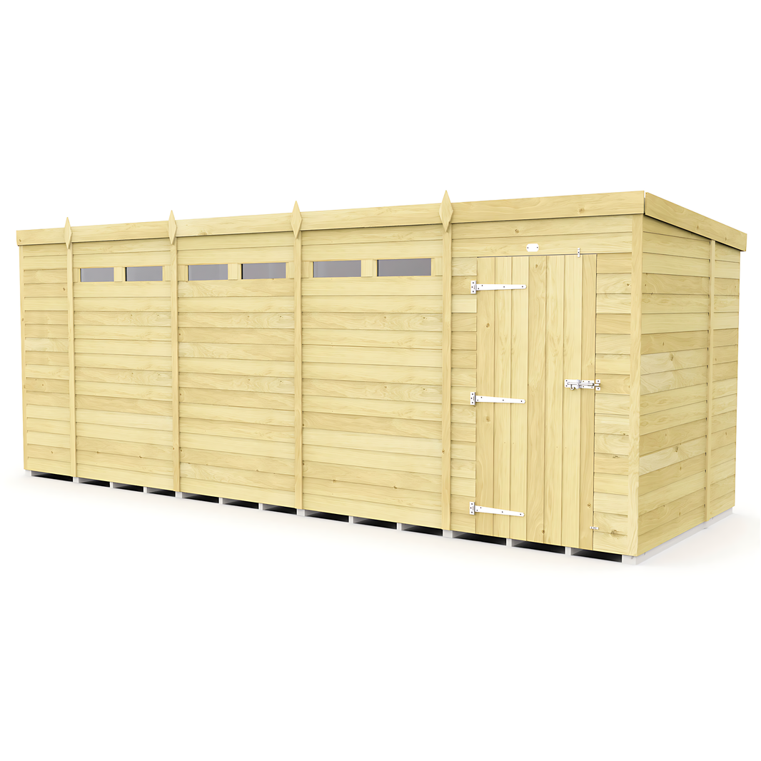 image 7ft x 19ft Pent Security Shed