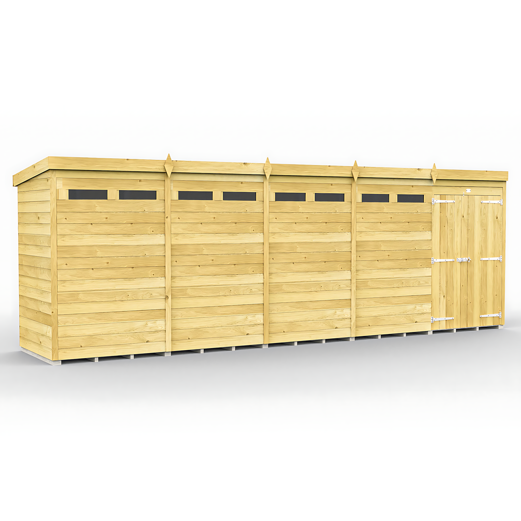 4ft x 20ft Pent Security Shed