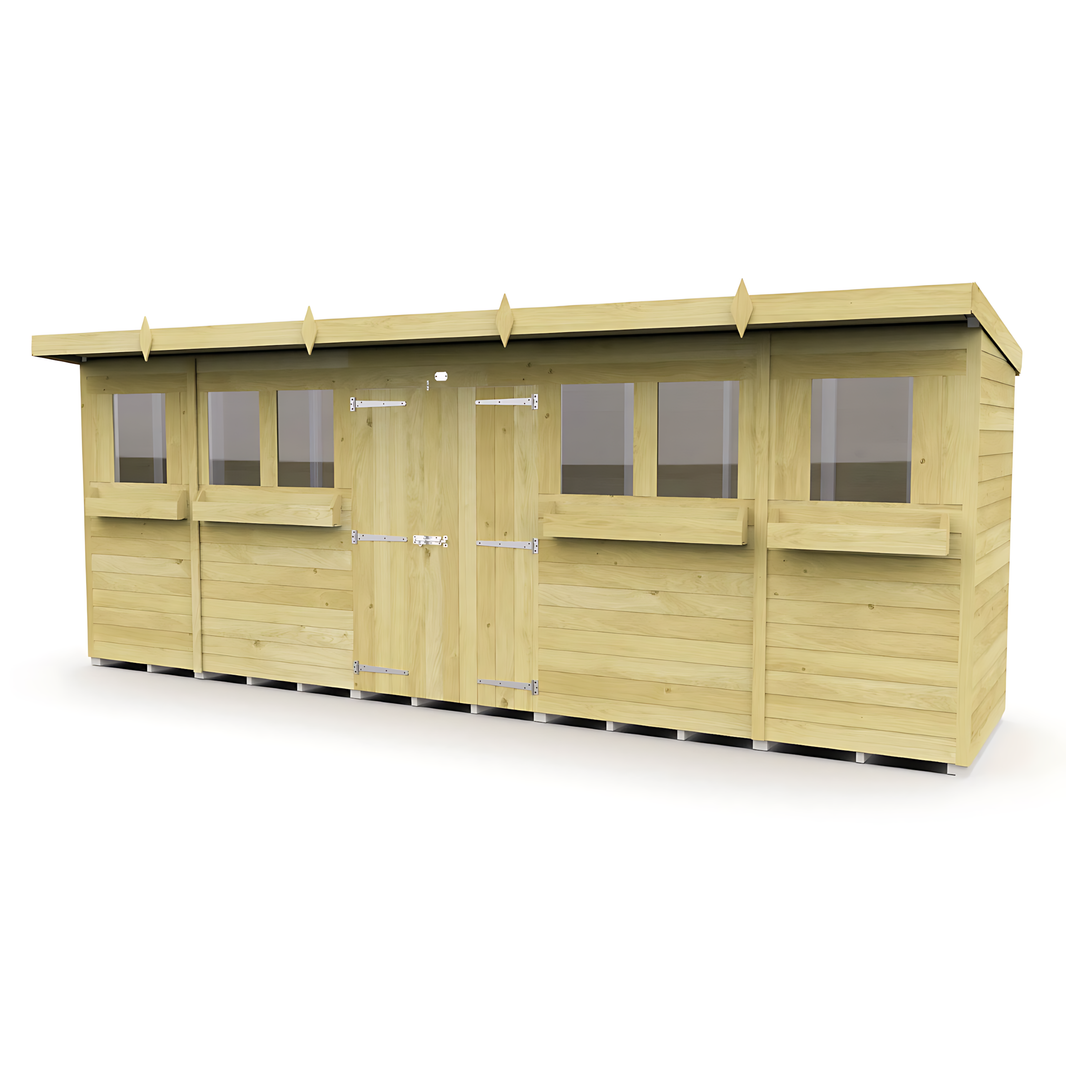 4ft x 20ft Pent Summer Shed