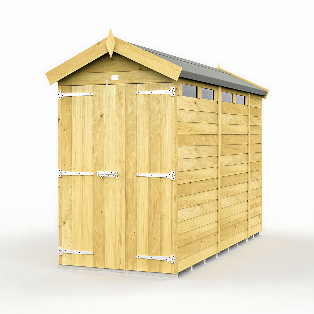 4ft x 11ft Apex Security Shed