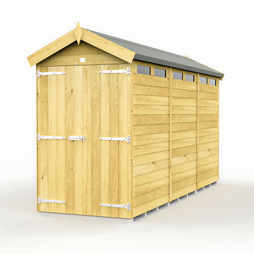 4ft x 12ft Apex Security Shed