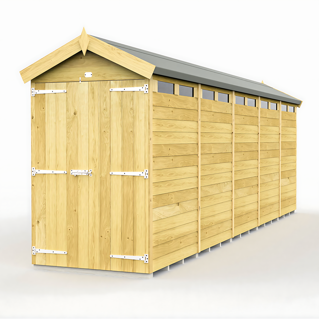 4ft x 20ft Apex Security Shed
