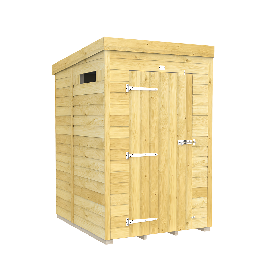 5ft x 4ft Pent Security Shed