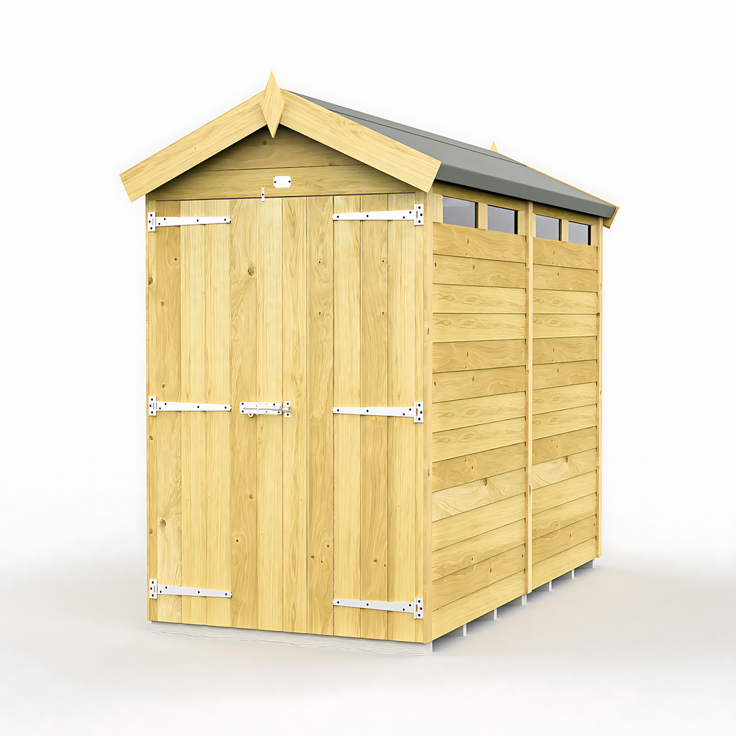4ft x 8ft Apex Security Shed