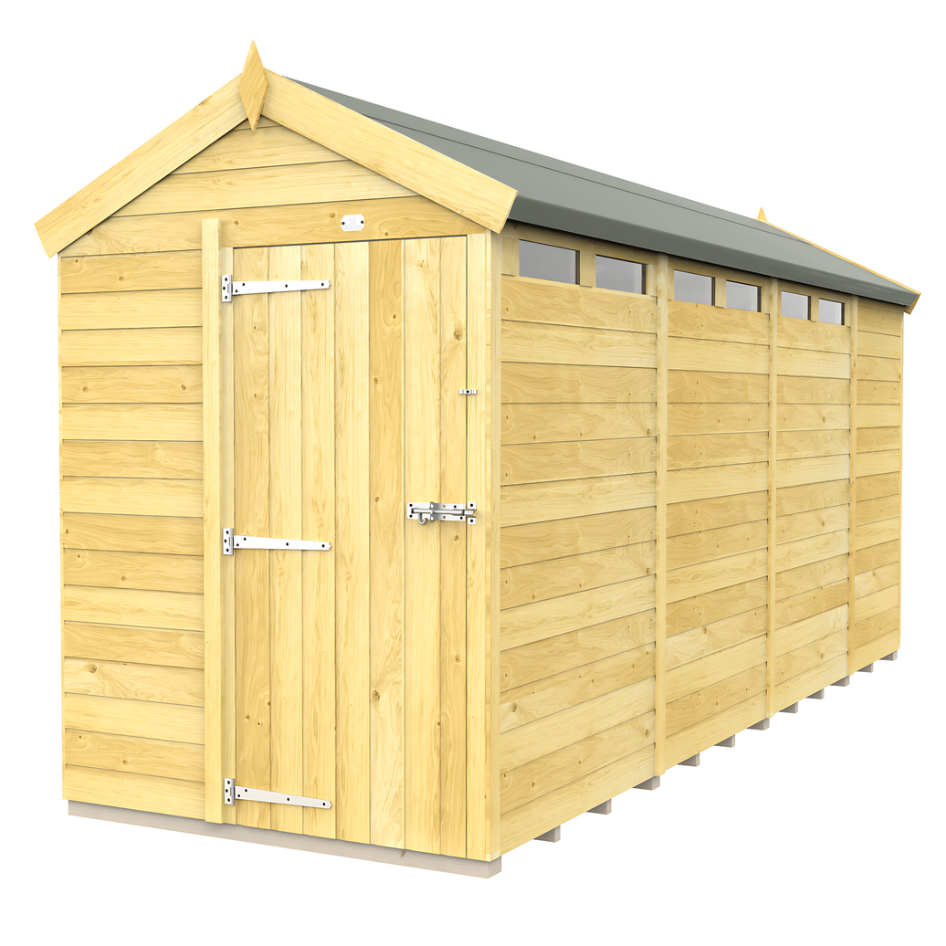5ft x 15ft Apex Security Shed