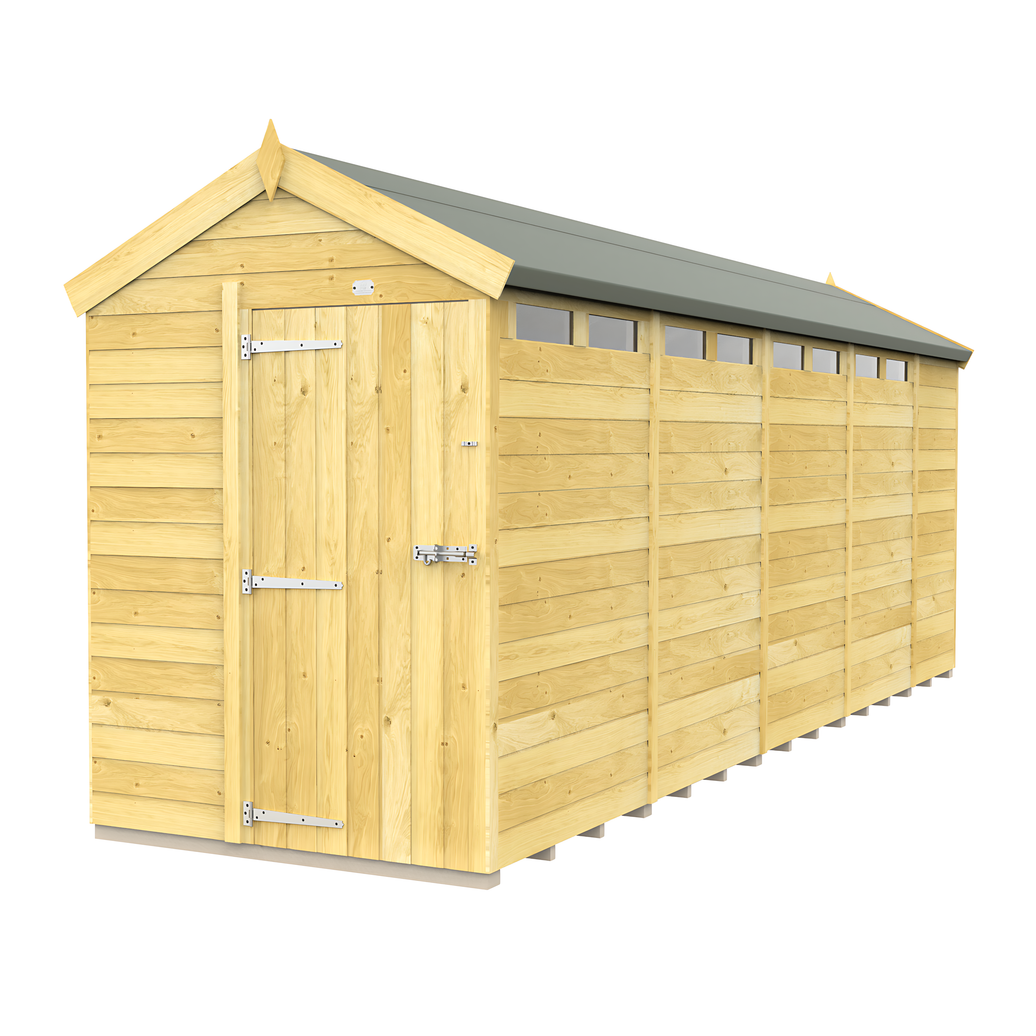 5ft x 19ft Apex Security Shed