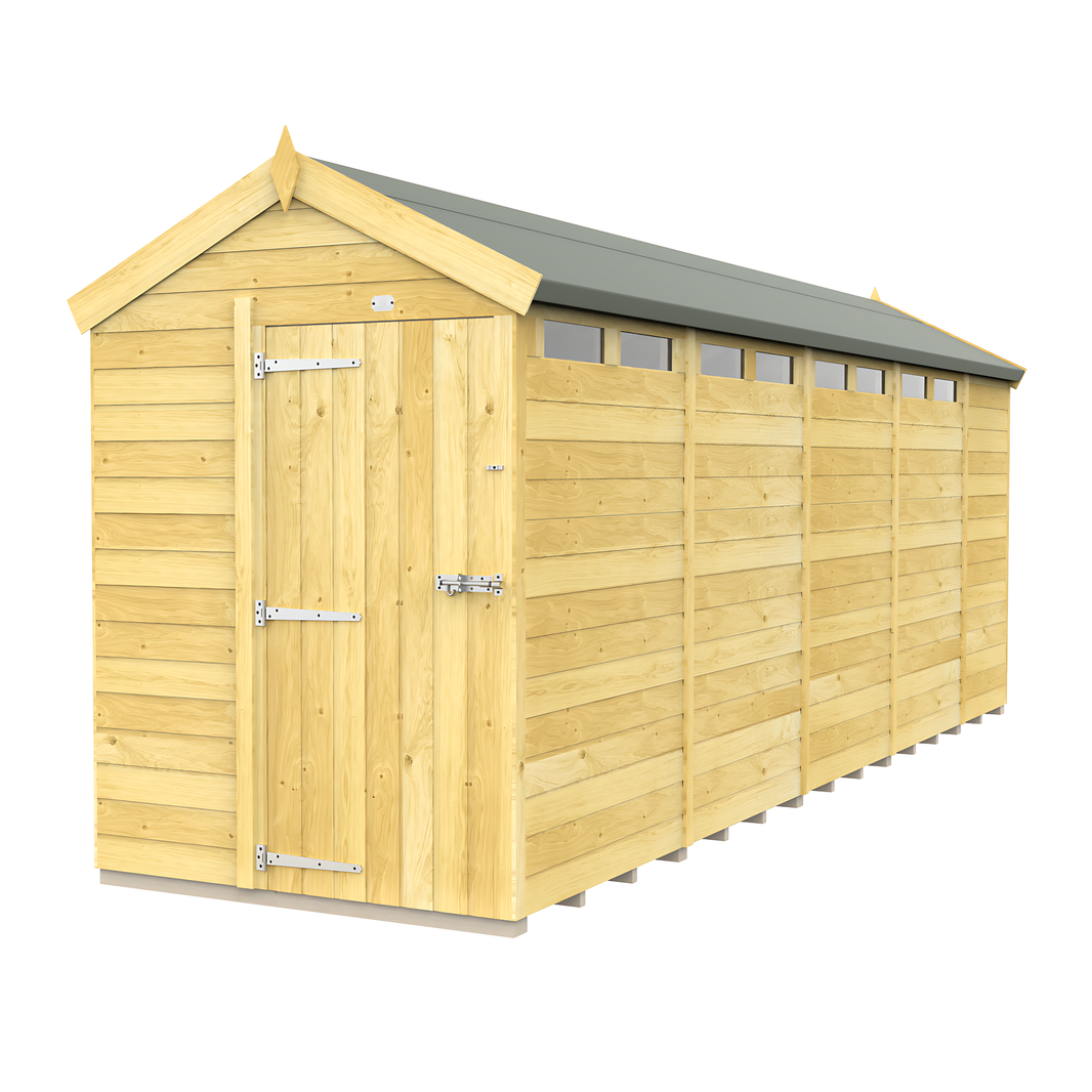 5ft x 19ft Apex Security Shed