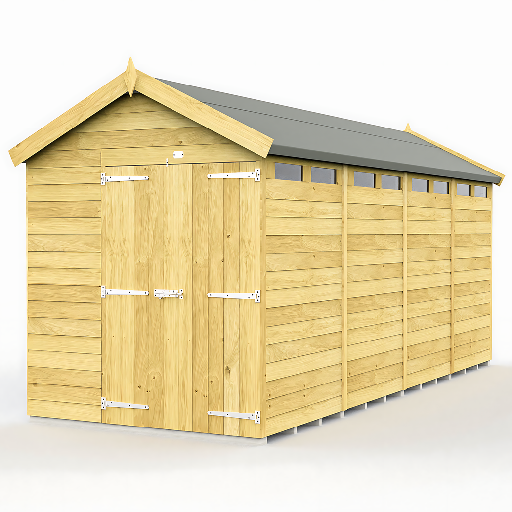 6ft x 16ft Apex Security Shed