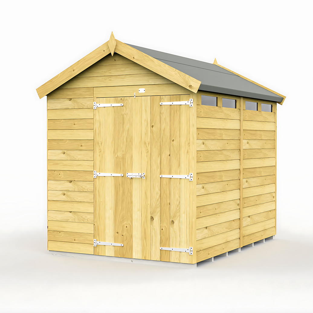 6ft x 8ft Apex Security Shed