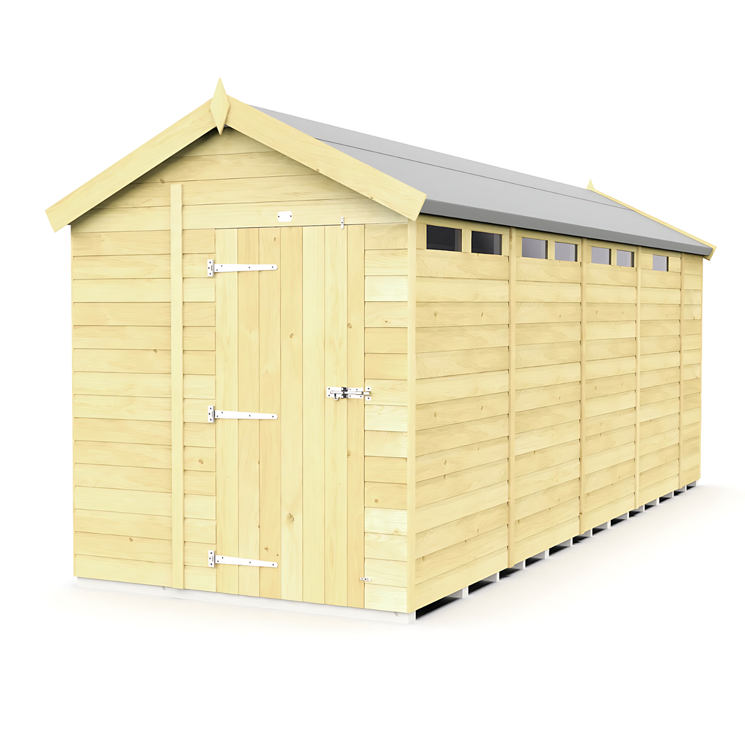 image 7ft x 17ft Apex Security Shed