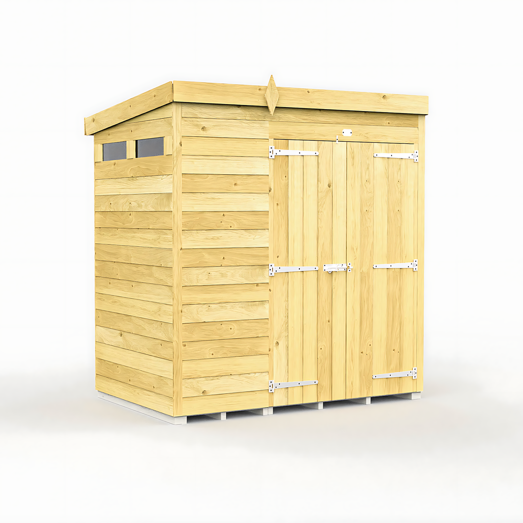 4ft x 7ft Pent Security Shed