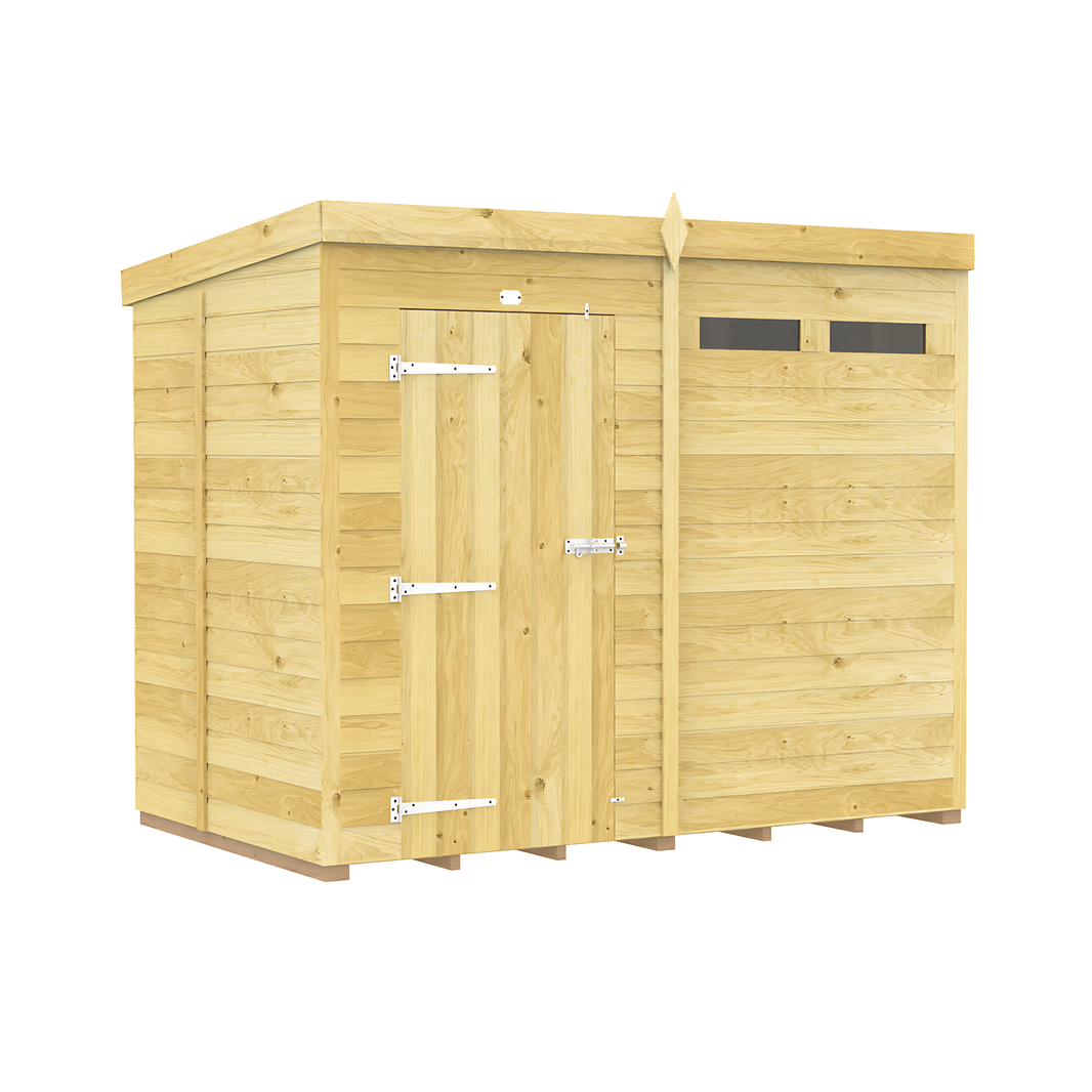 5ft x 8ft Pent Security Shed