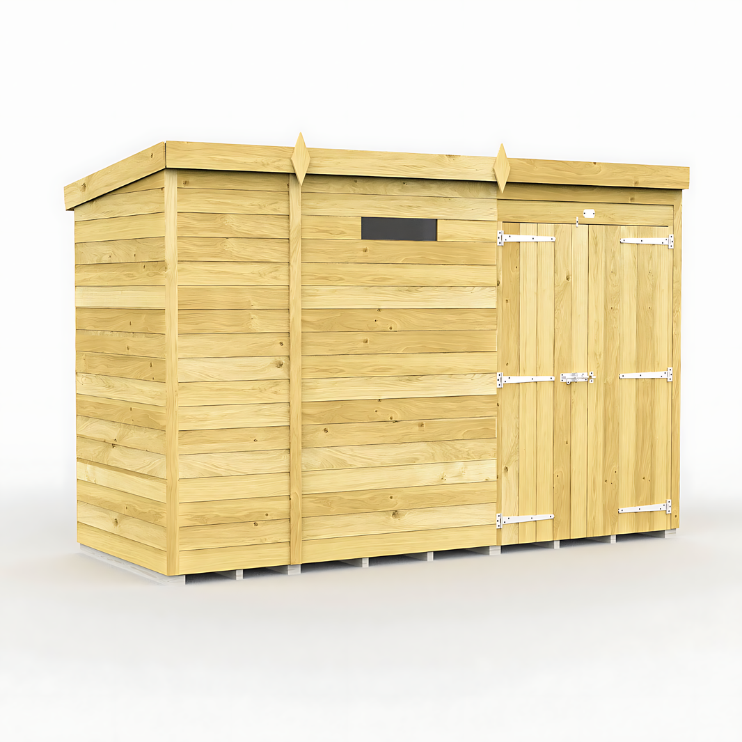 4ft x 9ft Pent Security Shed