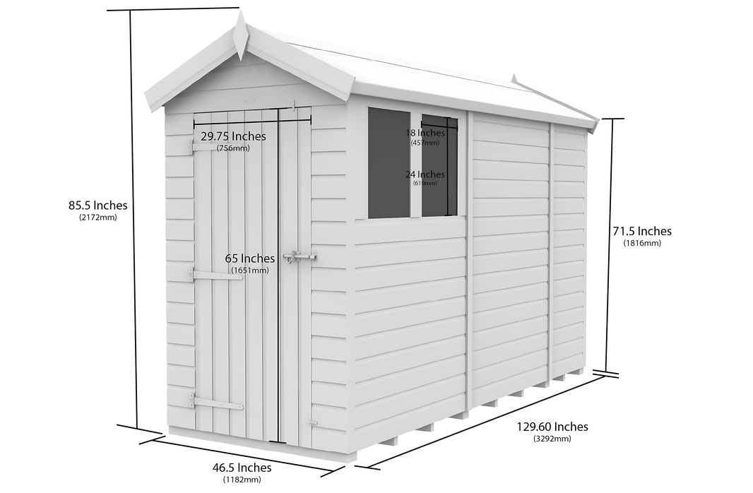 image 5ft x 11ft Apex Shed