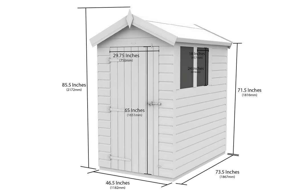 image 4ft x 6ft Apex Security Shed