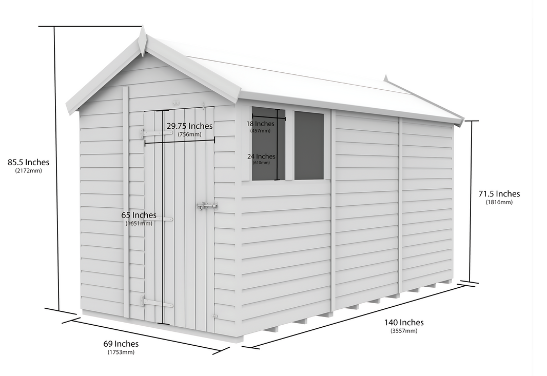 image 6ft x 12ft Apex Security Shed