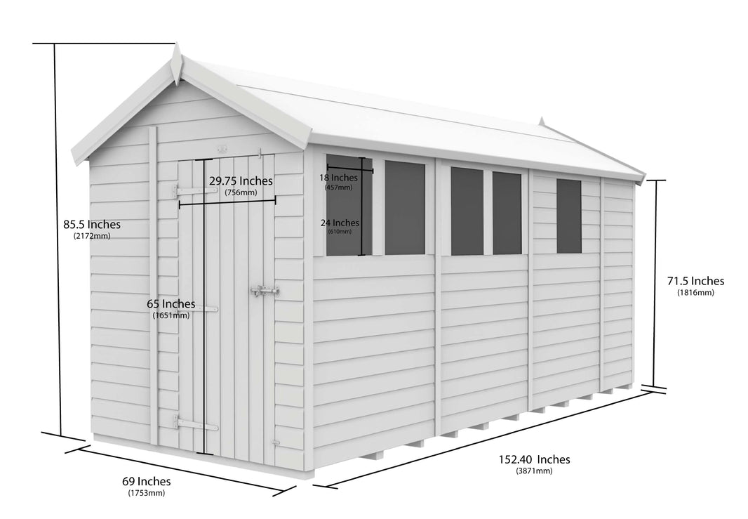 image 6ft x 13ft Apex Shed