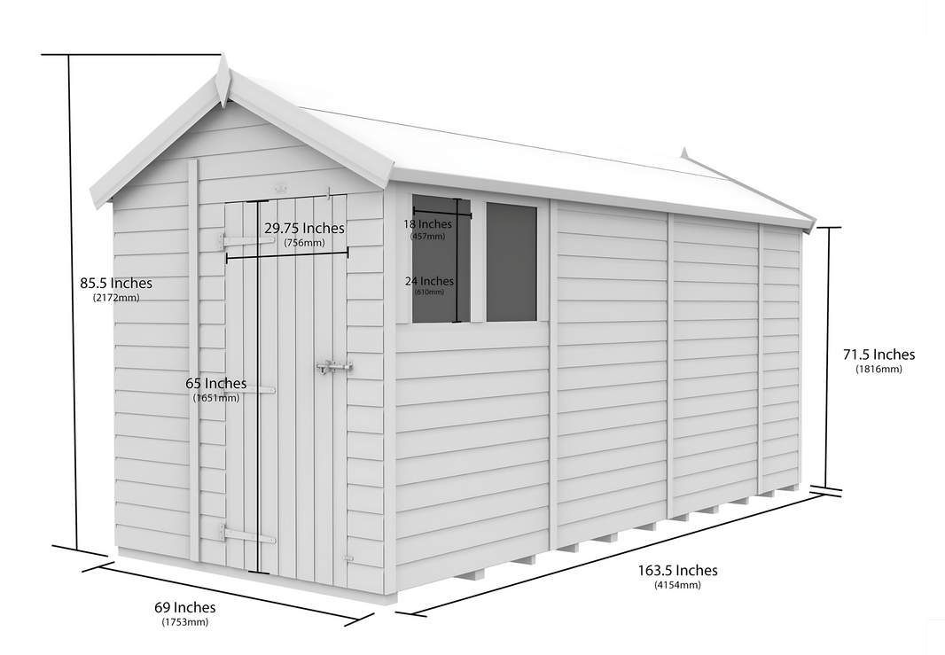 image 6ft x 14ft Apex Security Shed