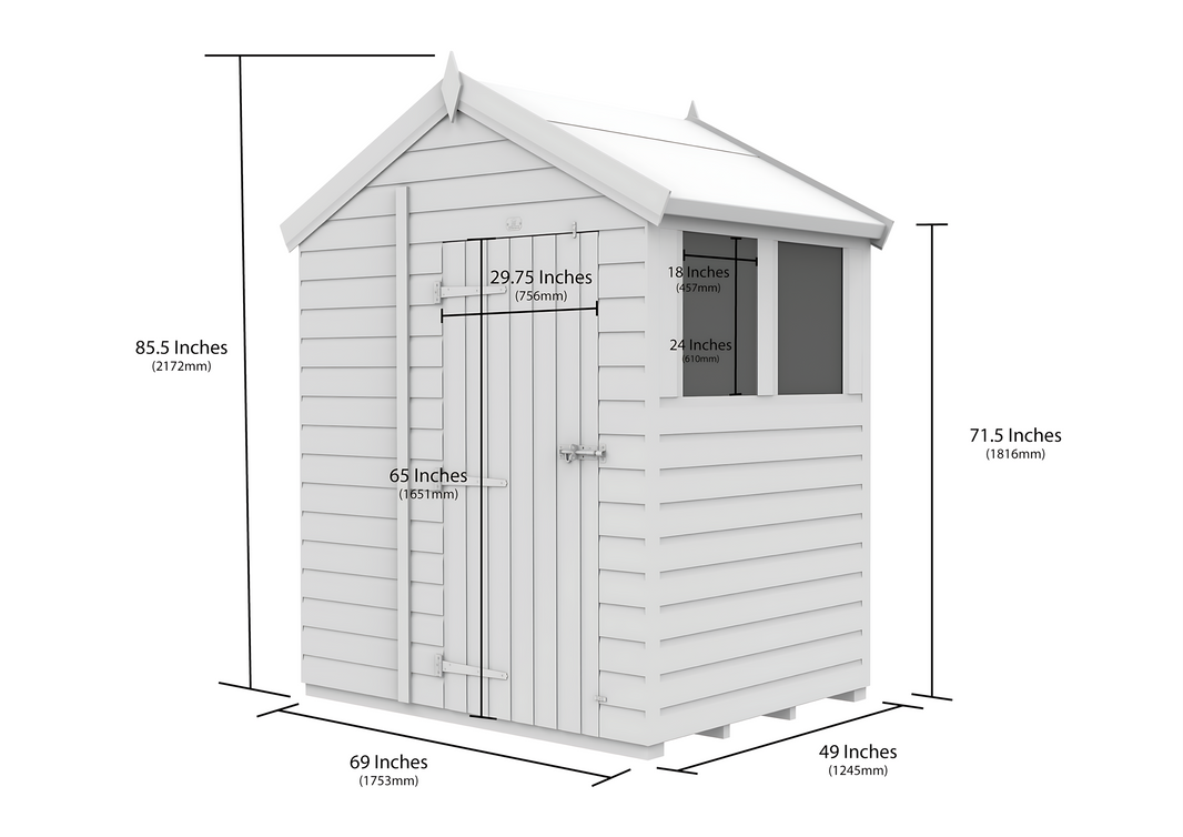 image 6ft x 4ft Apex Security Shed