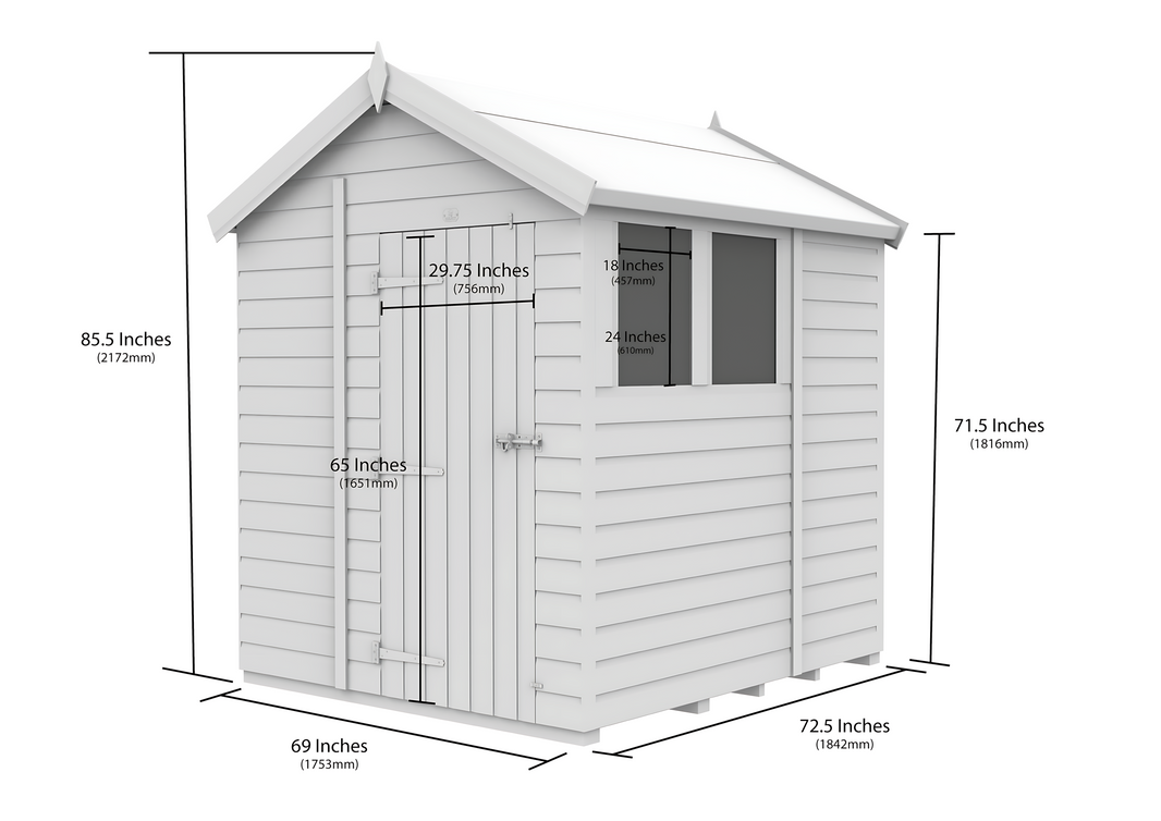 image 6ft x 6ft Apex Security Shed
