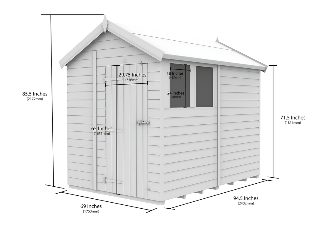 image 6ft x 8ft Apex Security Shed