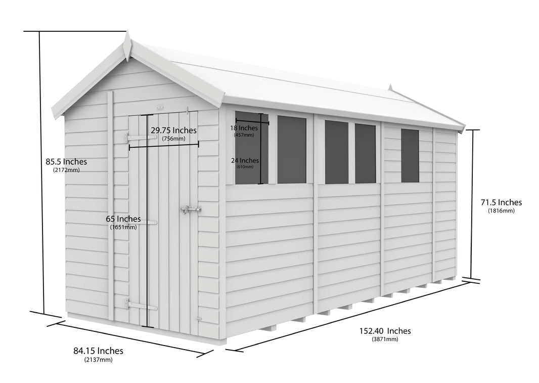 image 7ft x 13ft Apex Shed