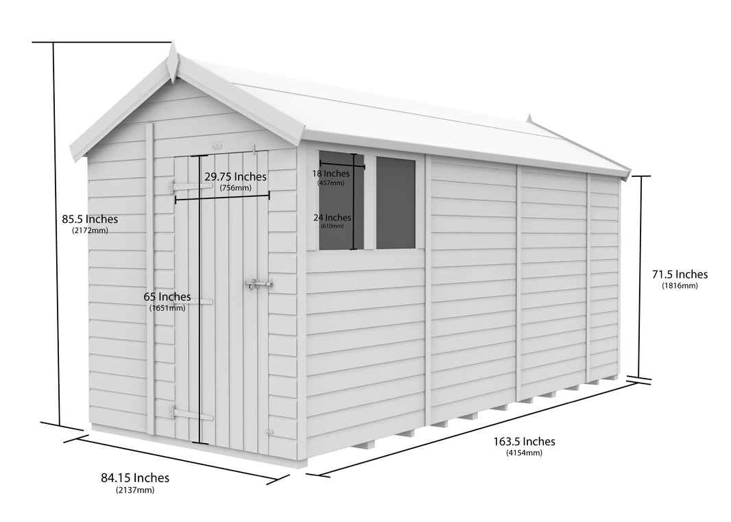 image 7ft x 14ft Apex Shed