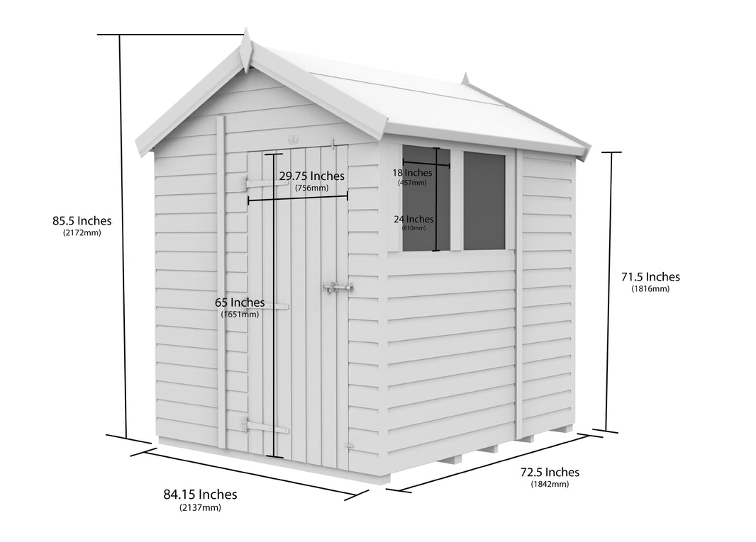 image 7ft x 6ft Apex Shed
