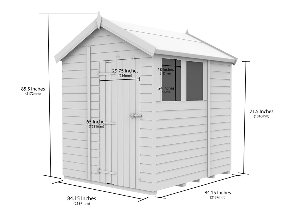 image 7ft x 7ft Apex Shed