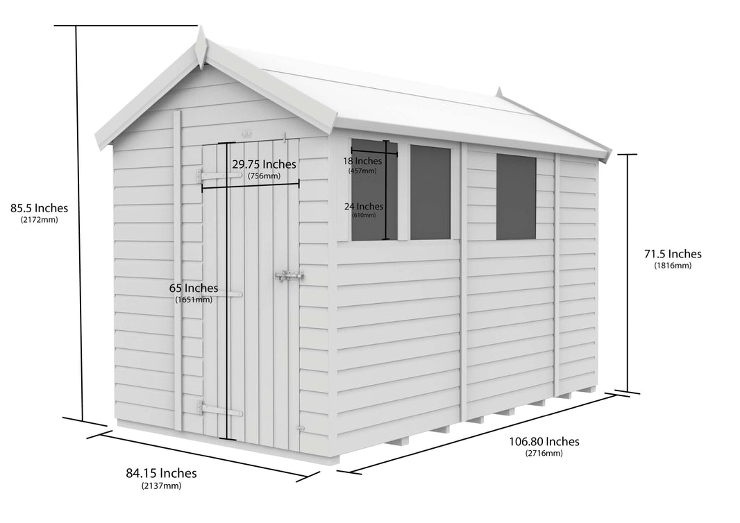 image 7ft x 9ft Apex Shed