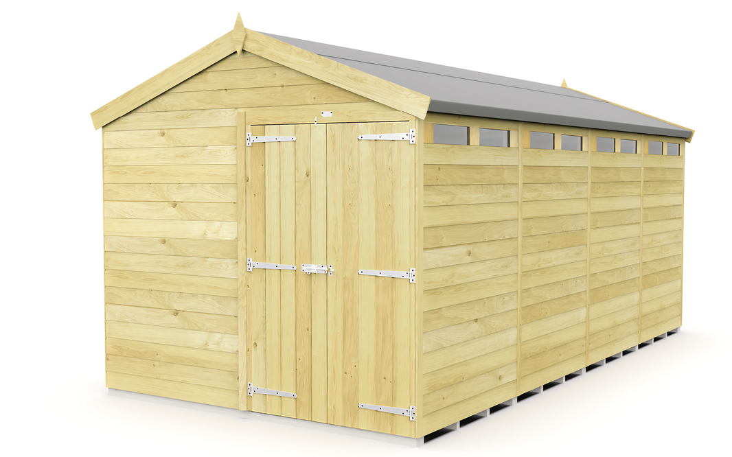 8ft x 16ft Apex Security Shed