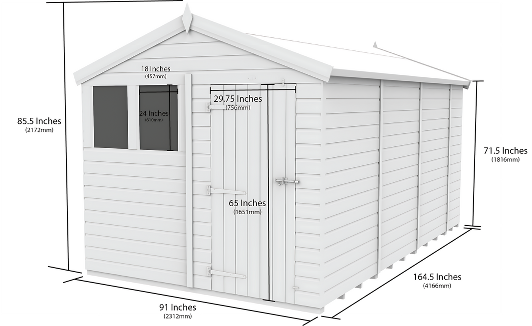 image 8ft x 14ft Apex Shed