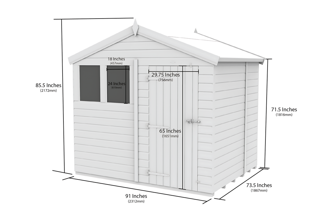 image 8ft x 6ft Apex Shed