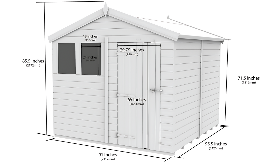 image 8ft x 8ft Apex Shed