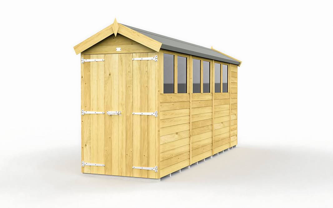 5ft x 15ft Apex Shed