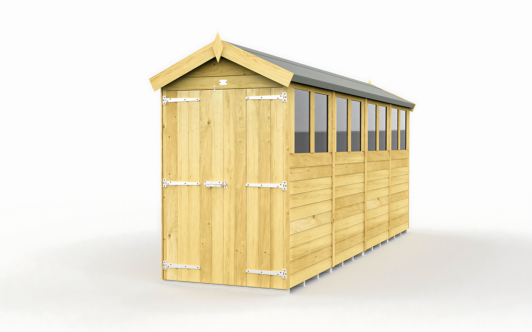 4ft x 16ft Apex Shed