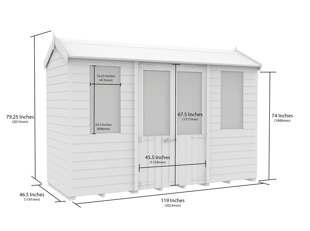 image 4ft x 10ft Apex Summer House