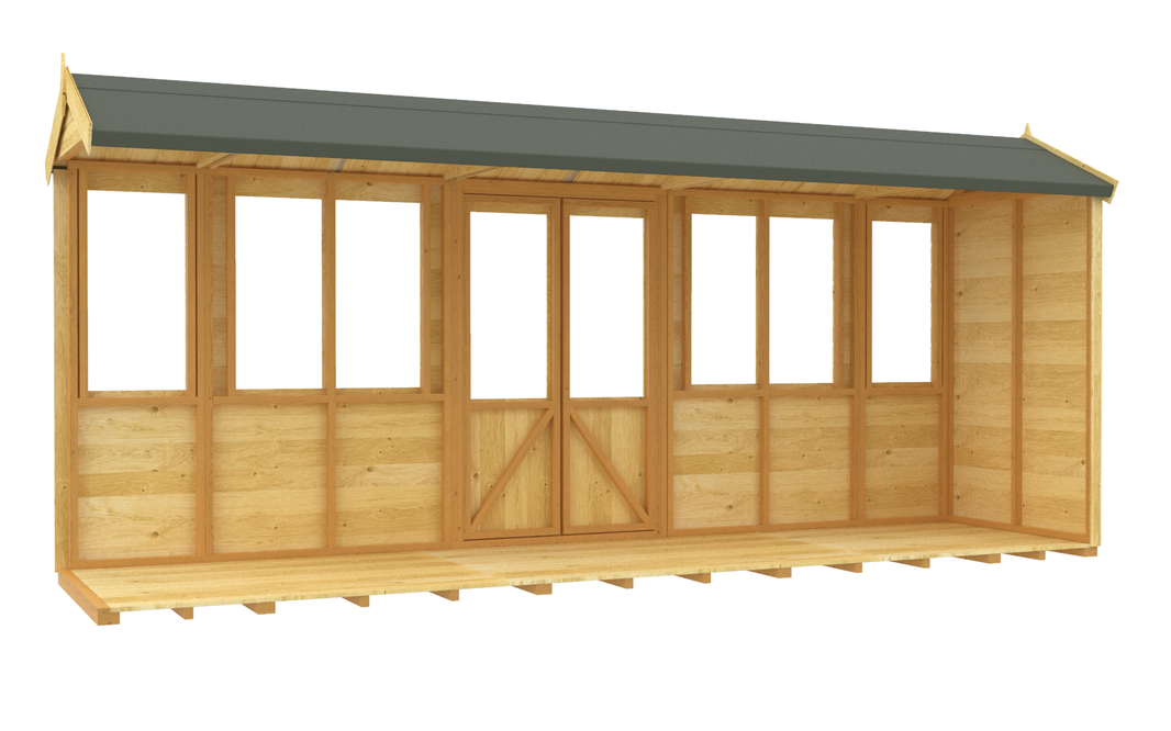 image 4ft x 16ft Apex Summer House