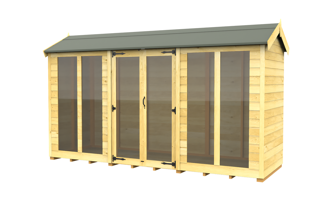 4ft x 12ft Apex Summer House (Full Height Window)