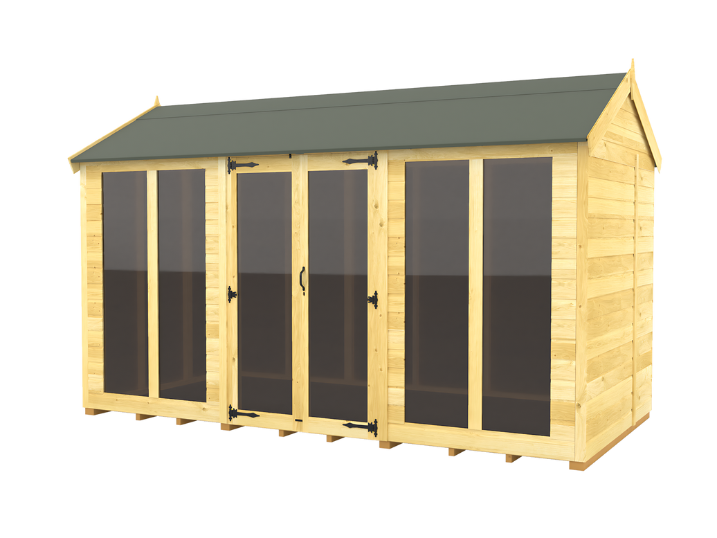 7ft x 12ft Apex Summer House (Full Height Window)